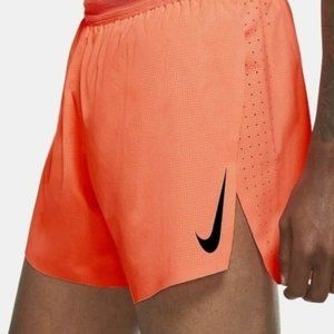 Nike Aeroswift Racing Neon Orange coral Athletic Shorts Running Lightweight